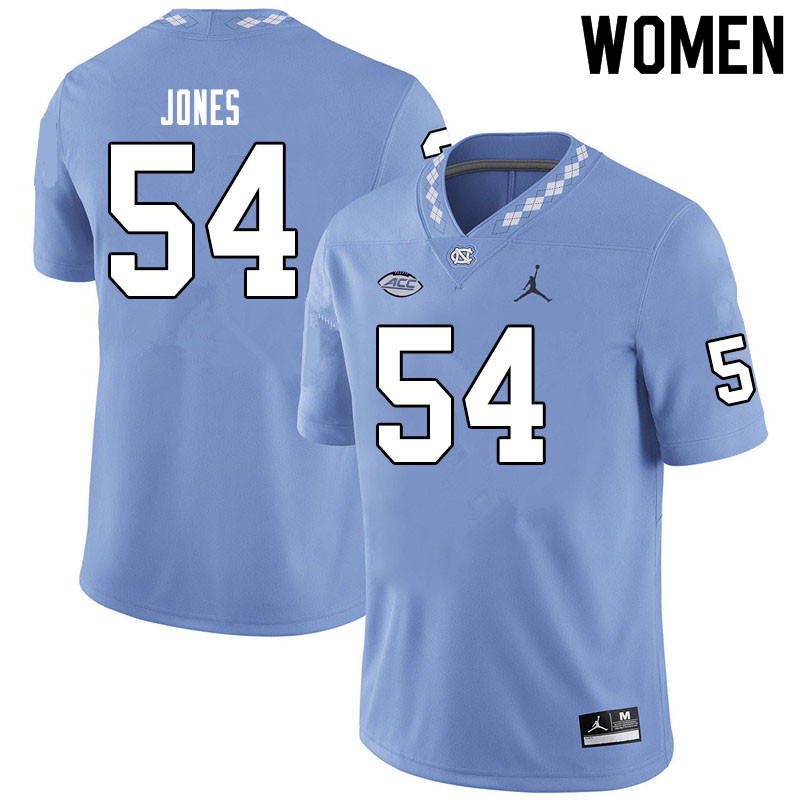 Jordan Brand Women #54 Avery Jones North Carolina Tar Heels College Football Jerseys Sale-Blue